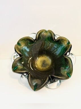 Rare c.1950 Italian Murano Iridescent Art Glass Centerpiece